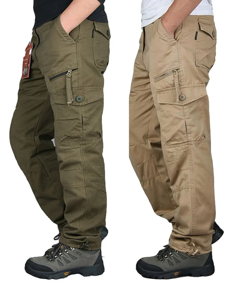 Men Open Crotch Cargo Pants Multi-Pockets with Hidden Zippers Crotchless Trousers Multi-Functional Loose Outdoor Sport Couple tactical pants