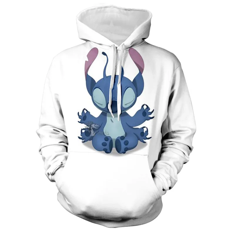 

New Women's Fall Streetwear Halloween Disney Cute Stitch Kawaii Harajuku Cartoon Sweatshirt Fashion Girls Hoodie 2022