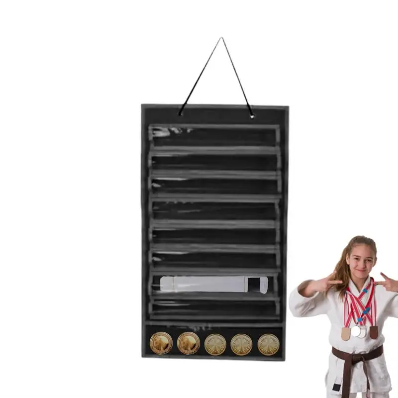 Martial Arts Belt Display 8 Belts Wall Mounted Belts Display Holder With Dust Cover Karate Belt Taekwondo Rack storage rack martial arts belts