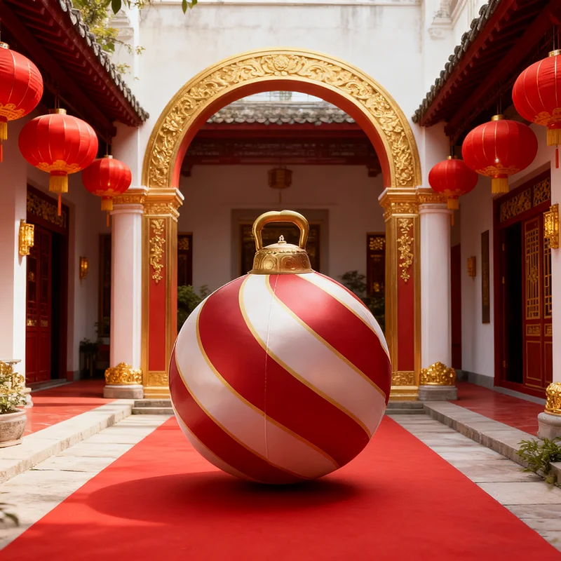 Gigantische kerst opblaasbare, 24 inch kerstbal, buiten opblazen ornament, vakantie tuin decoraties, opblaasbare kerst decor, kerst decoraties, tuin kerstversieringen, opblaasbare Ho