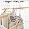 Folding Trouser Rack Multi-Functional Multi-Layer Clothes Hanger Household Non-Marking Non-Slip Magic Trouser Clip Wardrobe Stor 1
