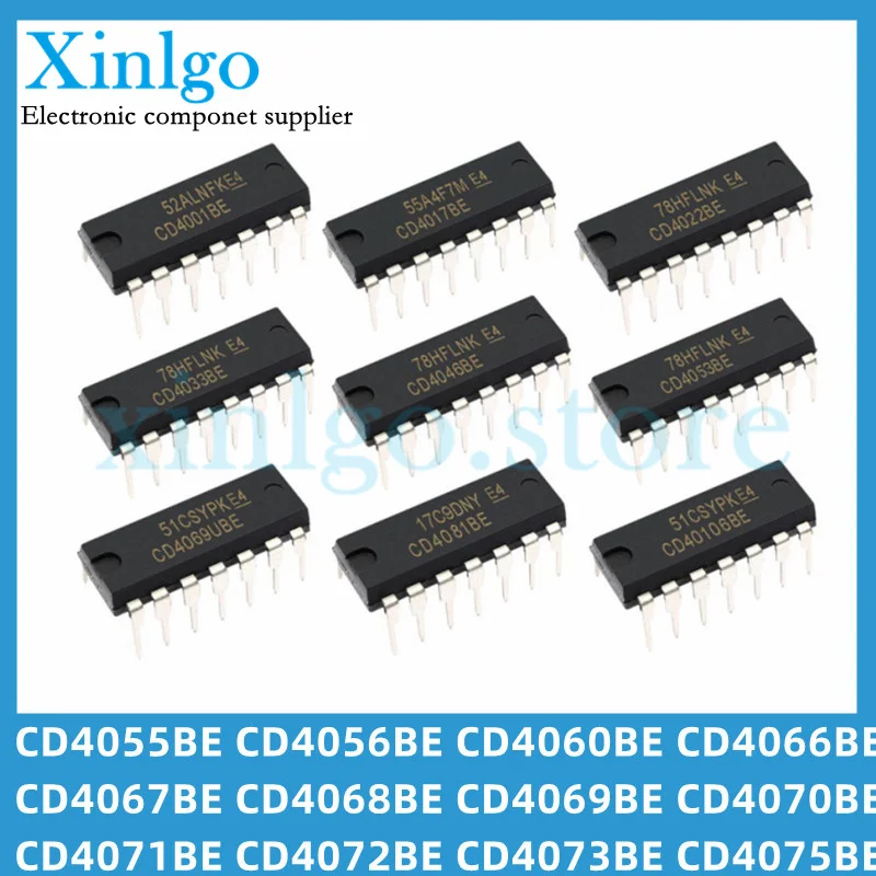 

10PCS CD4055 CD4056 CD4060 CD4063 CD4066 CD4067 CD4068 CD4069 CD4070 CD4071 CD4072 CD4073 CD4075 DIP16 DIP Logic Chip New