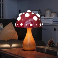 Amanita Mushroom Lamp with LED Tricolored Bulb AC or USB Warm Light Biomimetic Fly Agaric Desk Light for LivingroomBedside Hotel 1