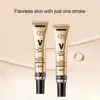 Concealer Foundation Cream Waterproof Long Lasting Deep Complexion Dark Circles Acne Marks Cover Spots Moisturize Face Makeup 2