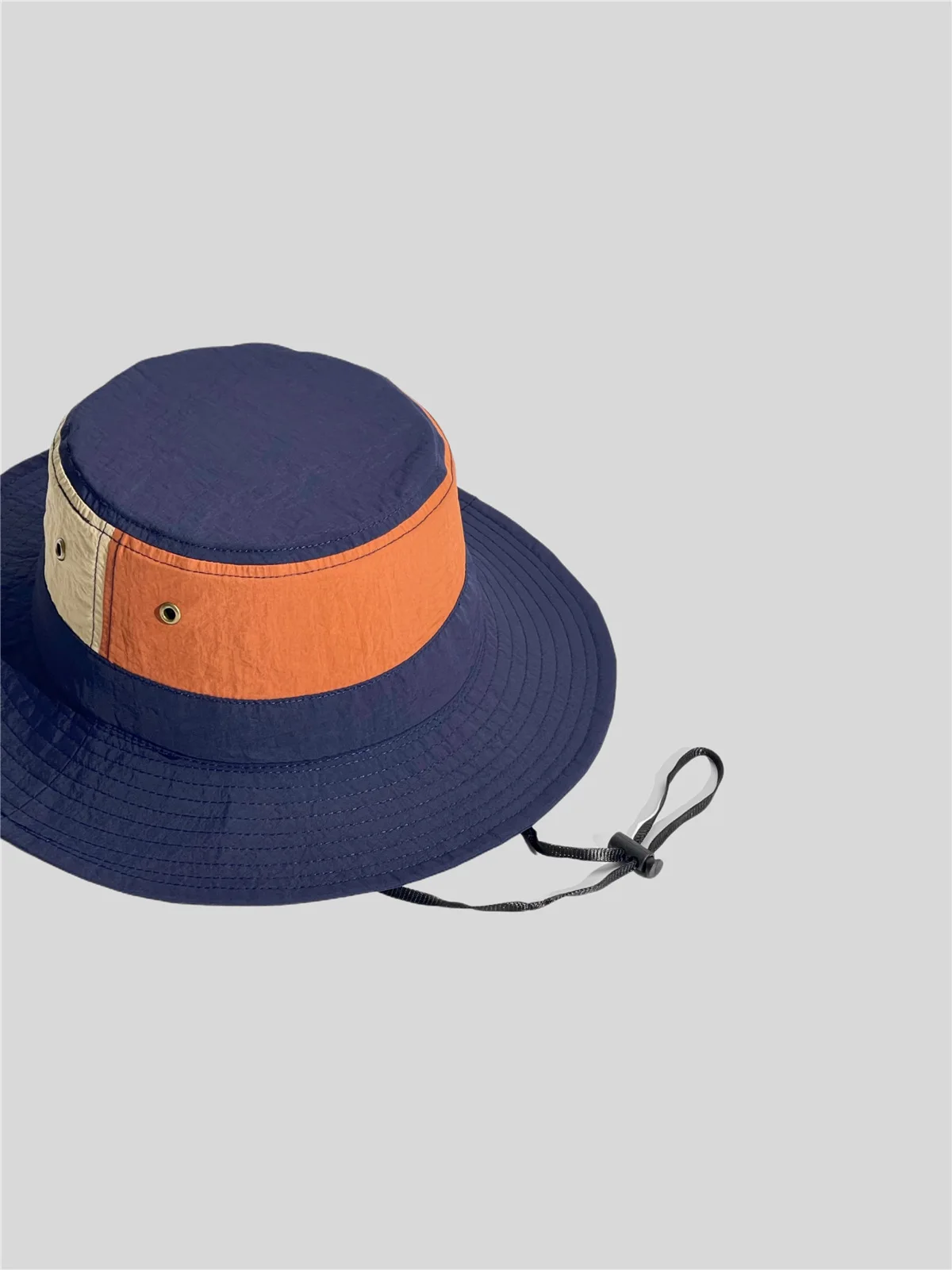 Women Men Japanese Camping Color Block Fisherman Hat Summer Outdoor Windproof Cap Bucket Hats_voghion.com