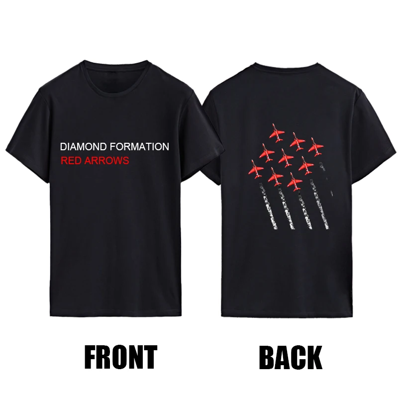 

Red Arrows Royal Air Force Cotton T-shirts Pattern O-neck Breathable T-shirt Men Camiseta Hombre Novelty Style Comfortable Tees