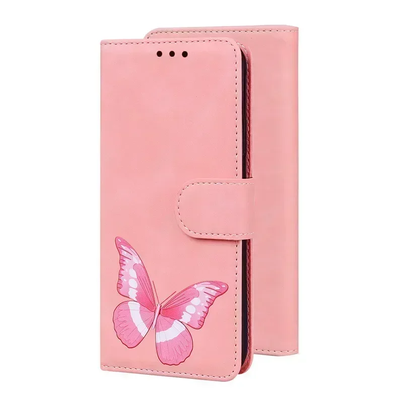 Magnetic Geometric Textile Wallet Book Cover Phone Case