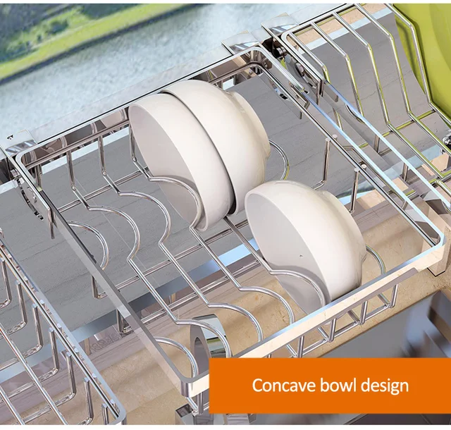 Organizer Armario De Despensa Cocina Organizador Pantry Dish Drainer  Stainless Steel Cozinha Rack Kitchen Cabinet Storage Basket - Racks &  Holders - AliExpress