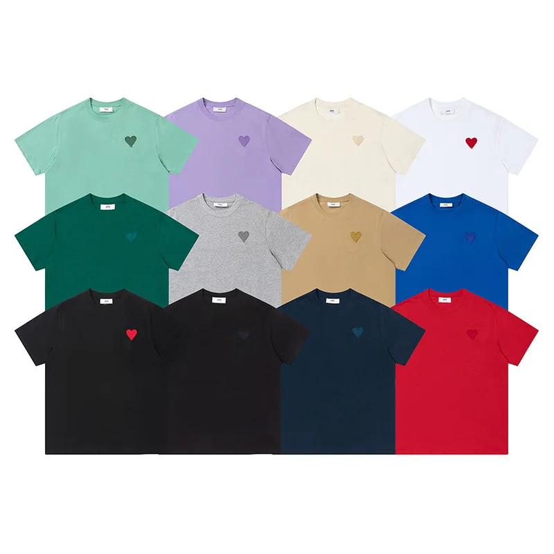 

French Fashion Brand Summer Street Collection Women's T-shirt Cotton Collar High Street T-shirt Oversized Women's Short Sleeves