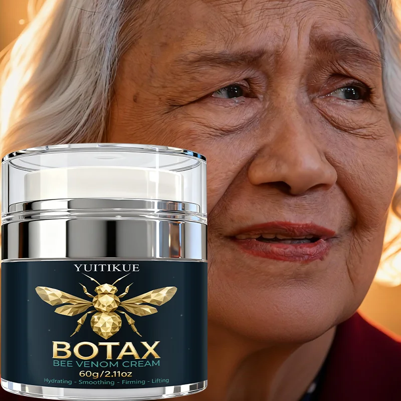 Bee Venom Cream - a moisturizing formula containing collagen, hyaluronic acid, and retinol, improves the appearance of dryness a