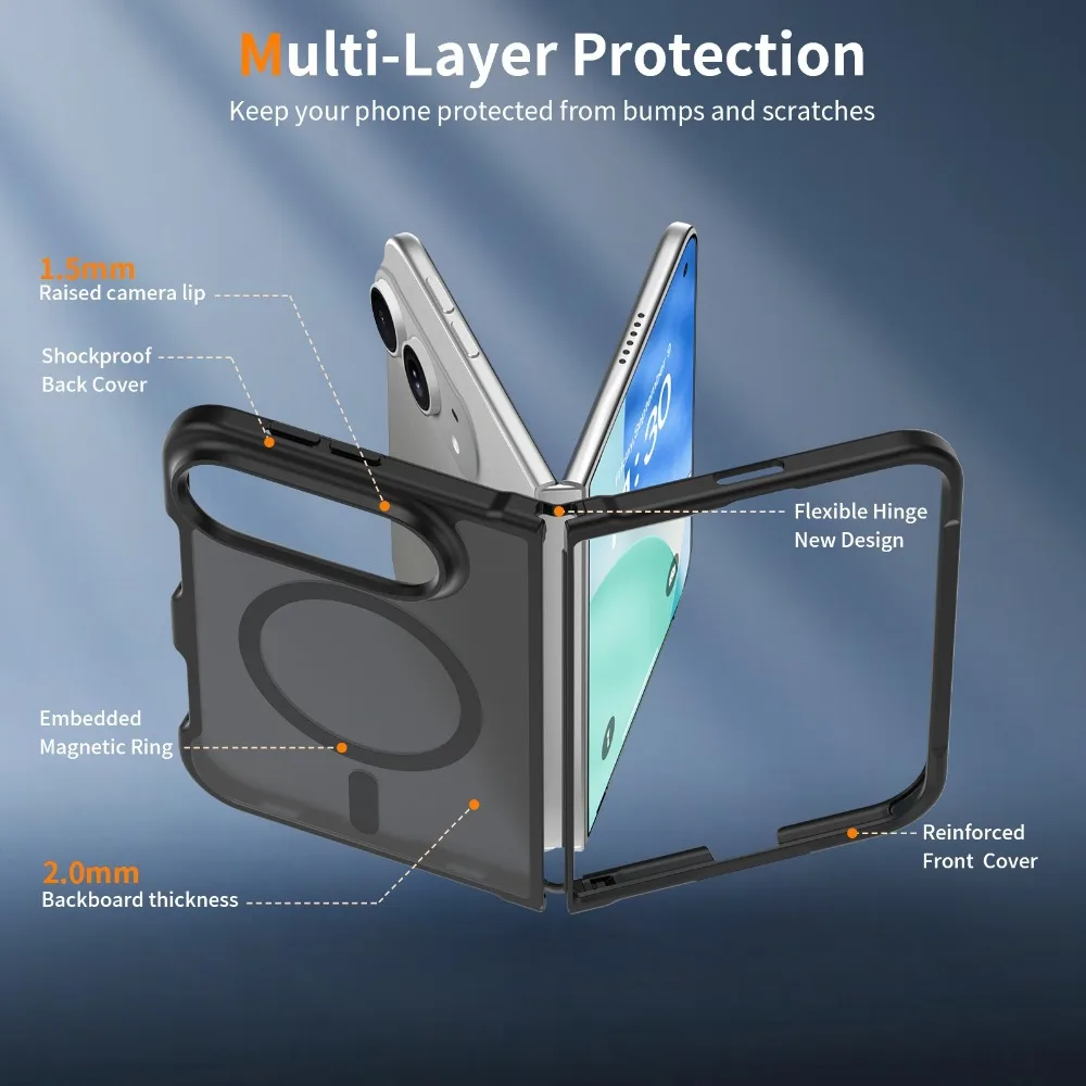 Translucent Magnetic Hard Back Case with Matte Finish