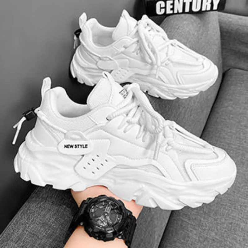 Men's Sneakers Fashion Mesh Breathable Running Shoes for Men Platform Vulcanized Shoes Brand Walking Shoes Zapatillas De Hombre