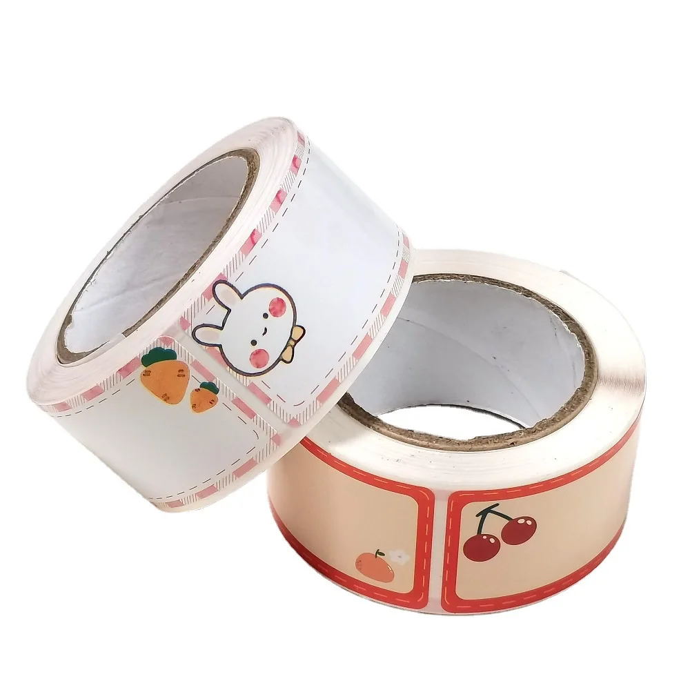 Cartoon Name Stickers Kids School Kitchen Sticker Refrigerator Food Storage Label Sticker Stationery Handwritten 120pcs/roll, cartoon stickers,stationery stickers,cartoon sticker,stationery supplies