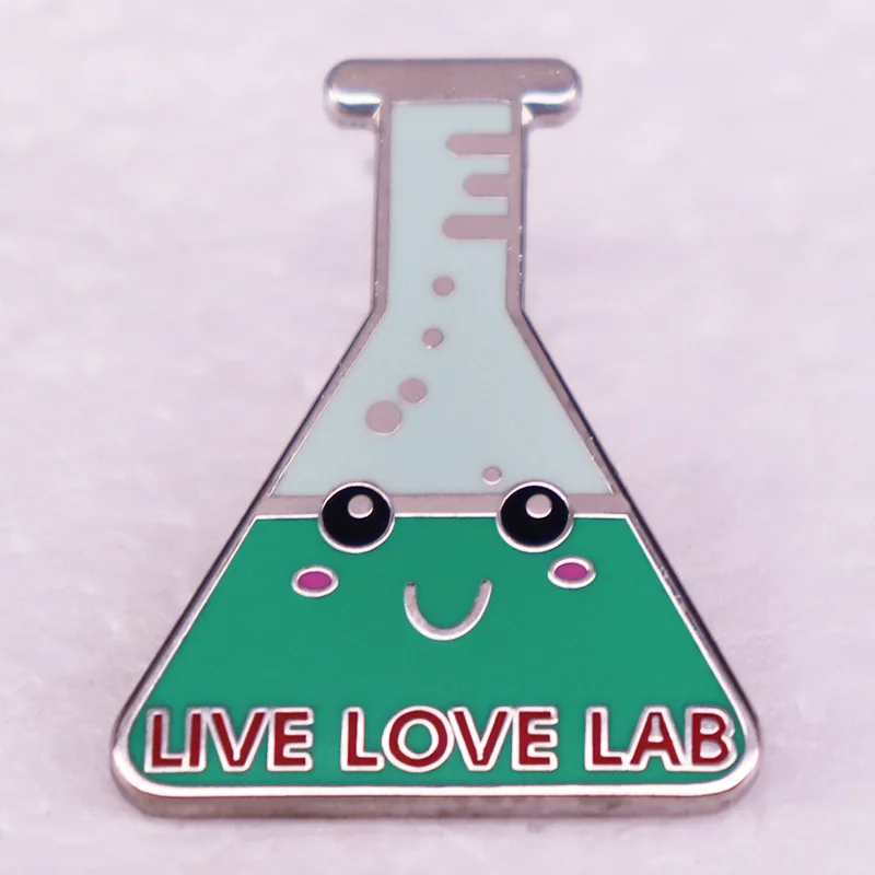 Lovely Conical Flask Enamel Brooch Science Laboratory Series Metal Badge  A Gift for Friends Science Enthusiast