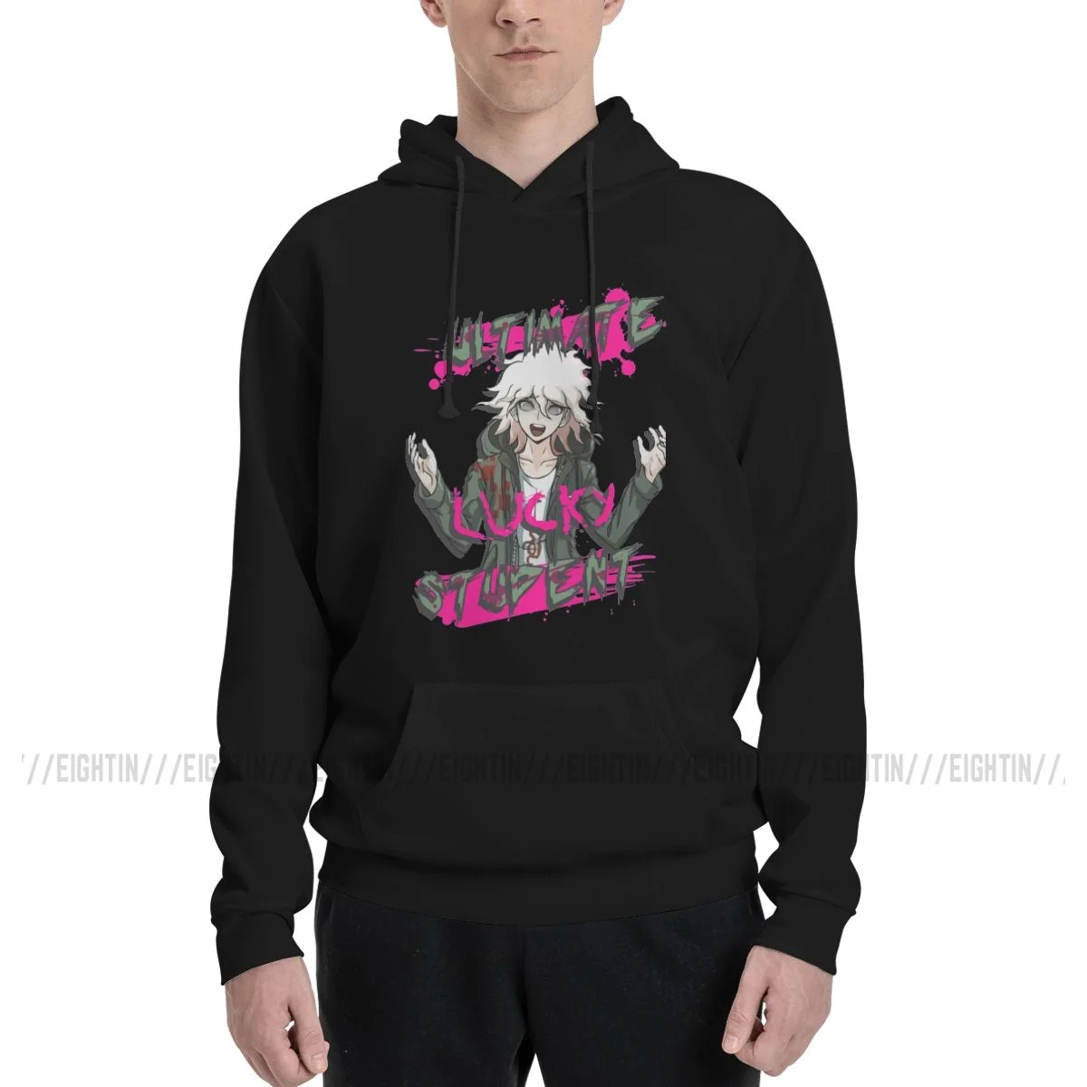 

Awesome Hoodie Couple Fleece Sweatshirt Men's Nagito Komaeda Cotton The Ultimate Lucky Student Danganronpa Hooded Sweatshirt