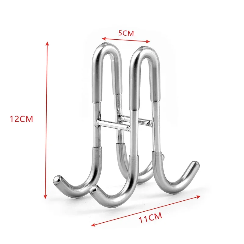 

304 Stainless Steel Double-sided Hook Glass Door Back Hook Double-sided Hanging Item Door Back Bathroom Hook