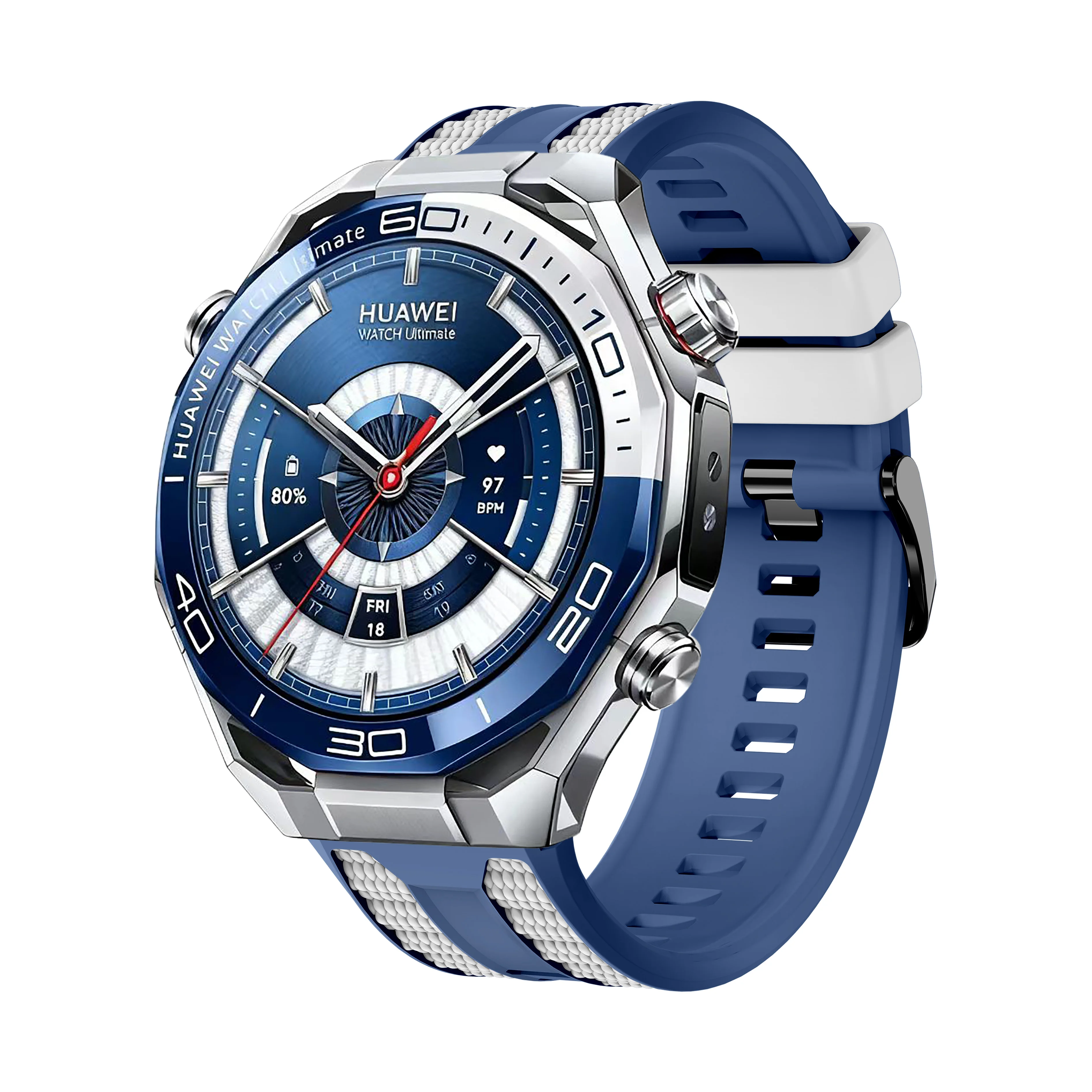 Premium 22mm Silicone Watchband Replacement Strap Bracelet