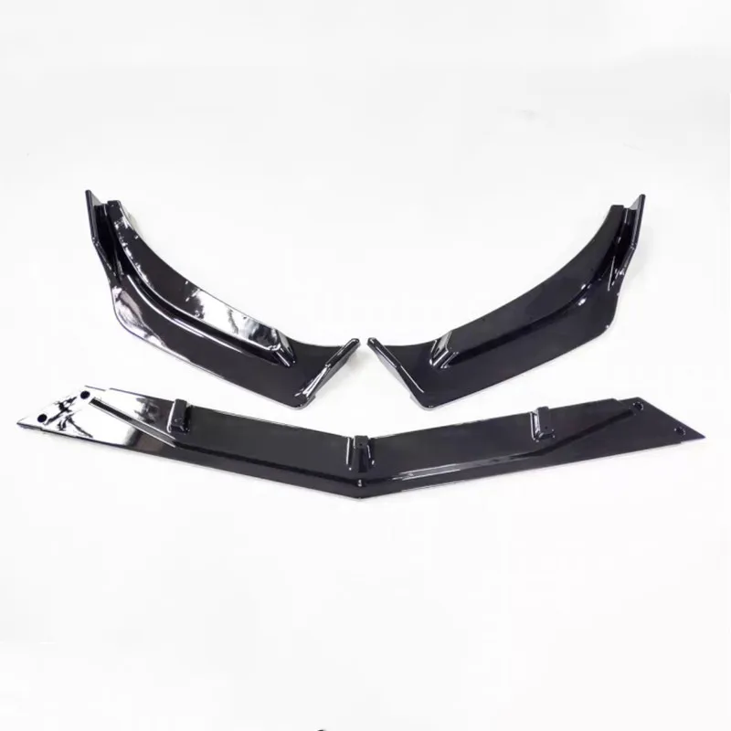 For-Chevrolet Malibu XL 3 pcs/Set ABS Plastic Car Front Bumper Lip Diffuser Spoiler Gloss Black Body Kits Tuning