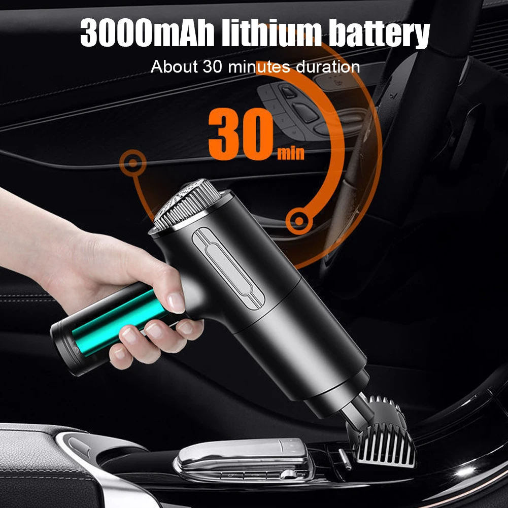 

120W Car Vacuum 9000Pa Rechargeable Wireless Vacuum Cleaner Handheld Washable Filter Mini Vacuum Cleaner for Home Car Cleaning