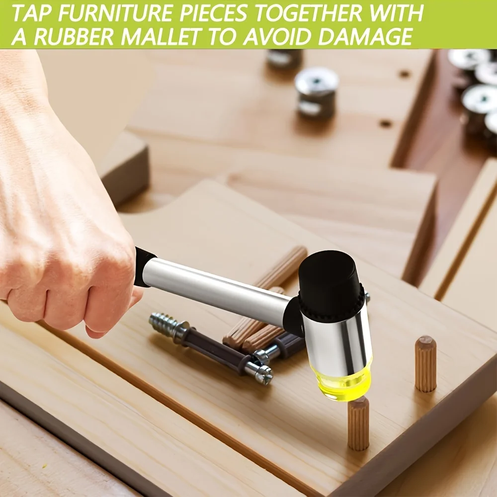 듀얼 헤드 보석 망치, 부드러운 고무 및 플라스틱 망치 (반지 사이즈 조정, 가죽 공예, 목공 및 바닥재 작업용)