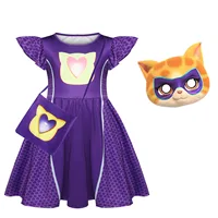 Nouveau SuperKitties filles vêtements enfants Cosplay Costume pour anniversaire carnaval vêtements robe d'été robe à manches volantes 81331 2