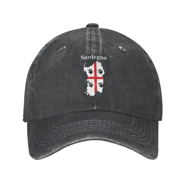 Berretto Da Baseball Personalizzato In Cotone Con Bandiera Della Sardia Mappa Outdoor Uomo Donna Regolabile Italia Italia Flag Dad Hat Summer