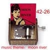 Audrey Hepburn Song Moon River music theme Wooden Music Box Hand Movie Fans Christmas Birthday Gift Craft 1