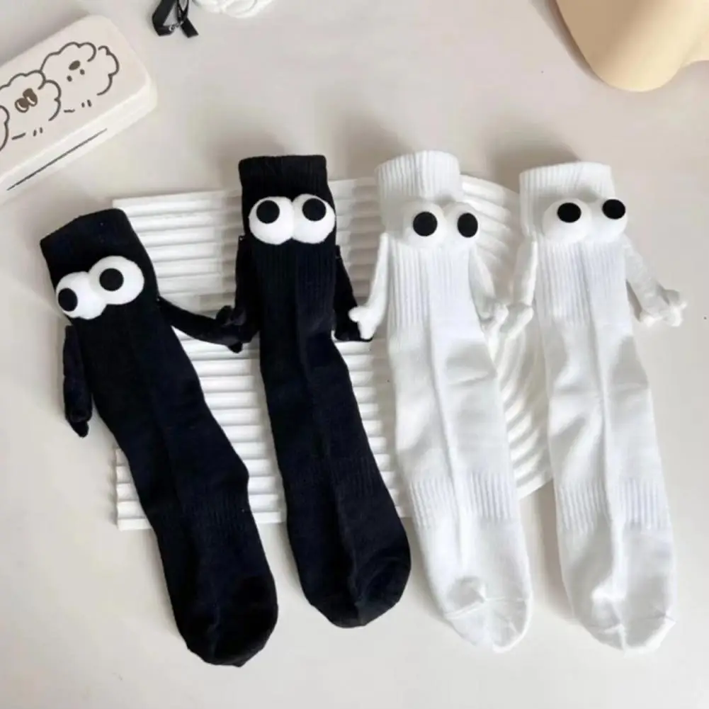 

Magnetic Linking Sockss Magnetic Suction Funny Big Eyes Couple Socks Couple Funny Socks Mid-Tube Cute Socks Funny Gifts
