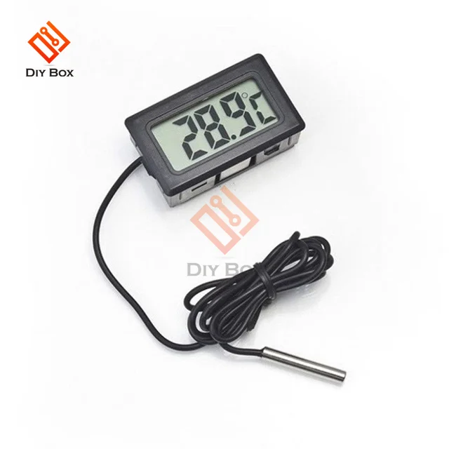 LCD Digital Thermometer Temperature Sensor Temp Meter Thermostat Thermal Regulator Controller 1M 3M Cable Probe FY-10 2