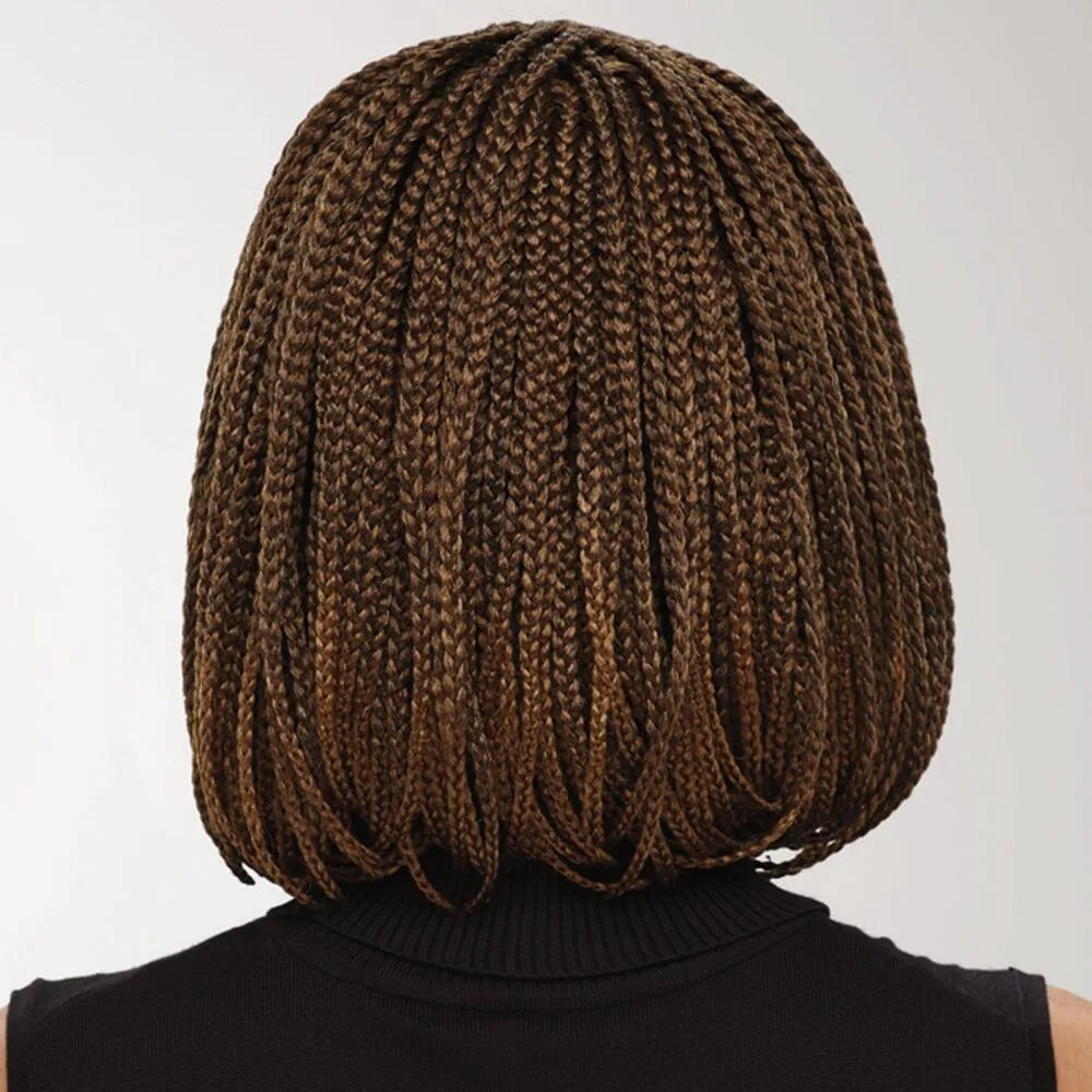 Synthetic Hair Braided Wigs Women Short Crochet Hair Braids Black Wig Braid African Braiding Bob Wig Female synthetic hair wigs