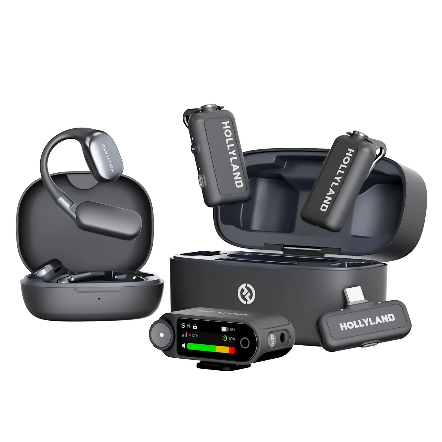 Hollyland Lark Max2 ワイヤレスラベリアマイク、プロ仕様ENCスタジオ