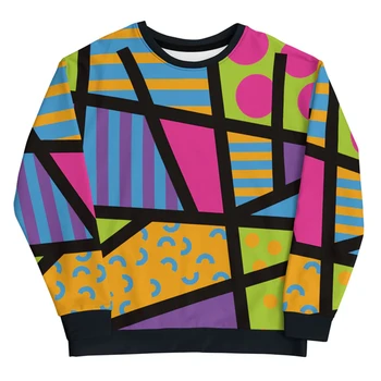 Square Line Graphics Sweatshirt For Men Casual Sport Personality Pullover Sweatshirts Spring Fashion Men's Long Sleeve Hoodie 1