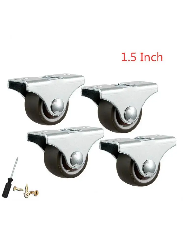 

4 Pcs/Lot 1.5 Inch Directional Wheel Drawer Pulley Bookcase Furniture Guide Rubber Silent Caster Roller