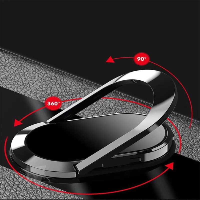 Stylish Luxury Leather Magnetic Holder Phone Cover with Camera Protection and Shockproof Bumper