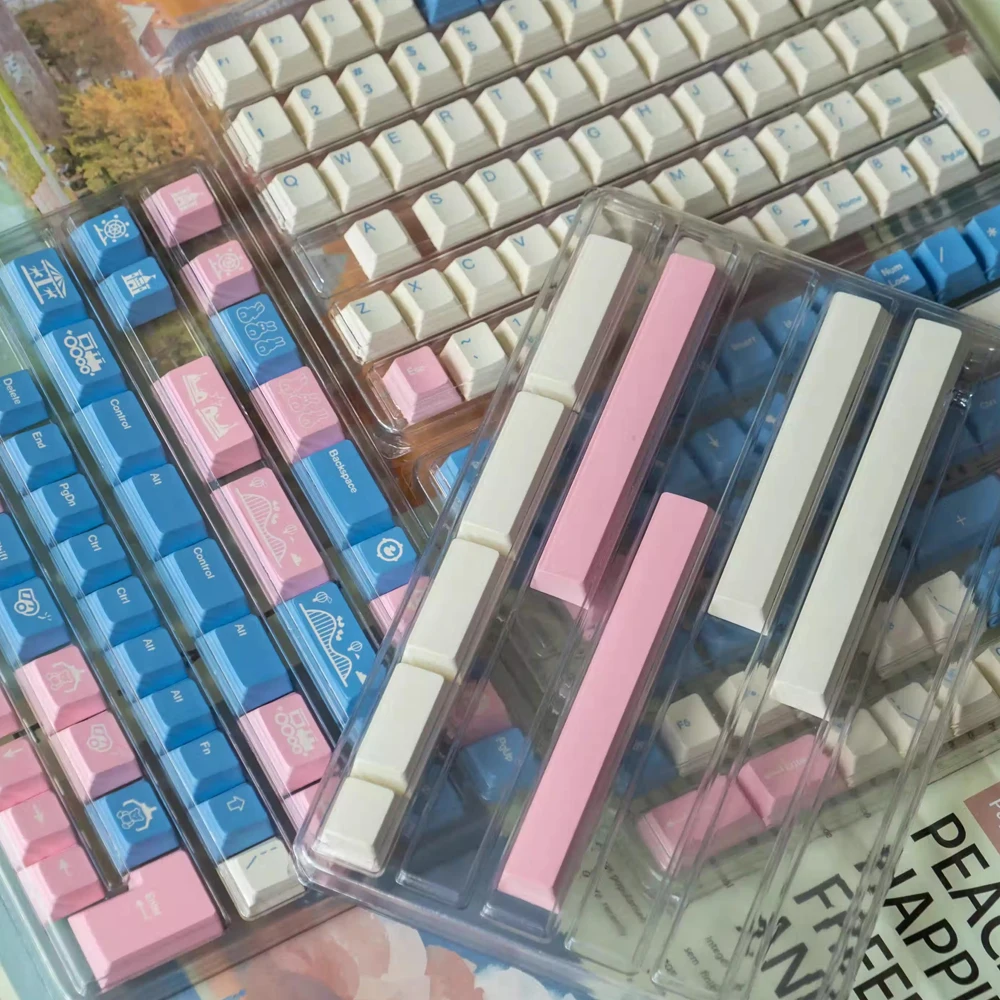 Dye PBT, Teclado mecânico interruptor MX, GK61, 64, 67, 75, 177 Chaves