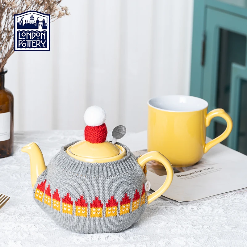 London Pottery Teapot Knit Cover 80% Wool Knit Cover kettle fabric cover tea cozy for 600ml Teapot Cute tea cozy decoration