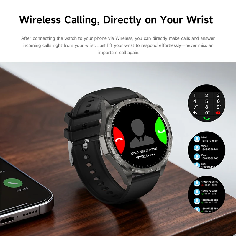 2026 New Military GPS Outdoor Smartwatch Men 1.5'' AMOLED HD Screen Bluetooth Call Heart Rate 5ATM Waterproof Sports Smart Watch