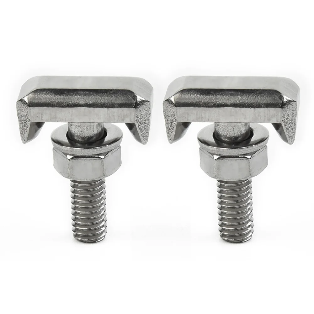 Battery Terminal Connectors 2Pcs T-Bolts Stainless Steel Battery Cable Terminal Connectors 19116852 6X0915138 Car Cable Screw Terminals