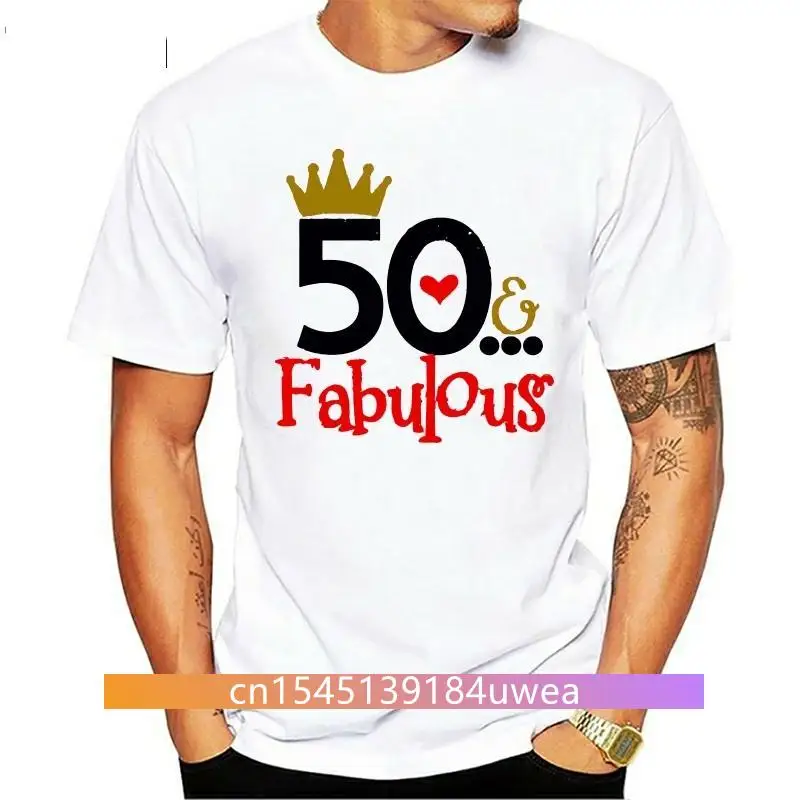 

2018 Summer Women T Shirt 50 Fabulous Ladies 50Th Birthday T Shirt 50 Years Friend Mum Mother Present Cute T Shirt 035481