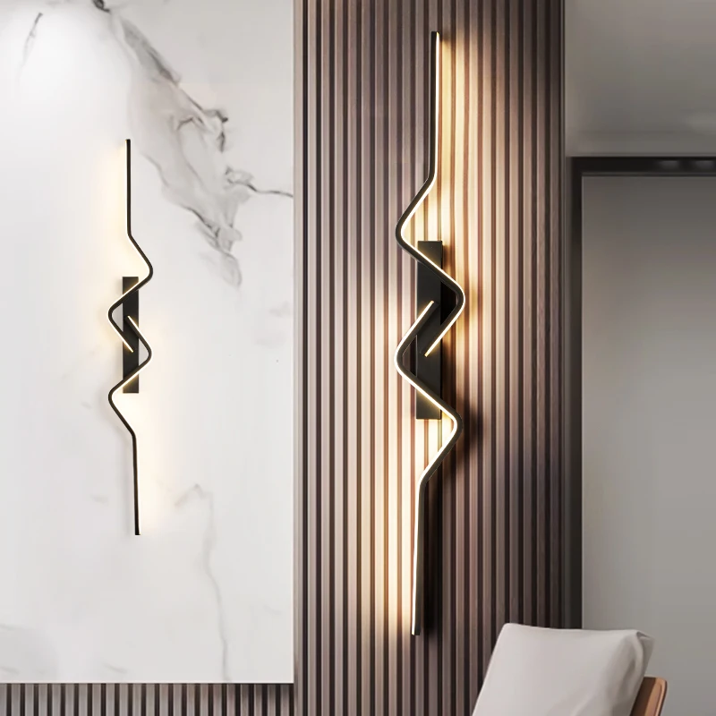 โมเดิร์นบันได Wall Light Nordic ห้องนั่งเล่นสําหรับ Wall Sconce โคมไฟเพดานตกแต่งบ้านโคมไฟตกแต่งยาว ghts 1