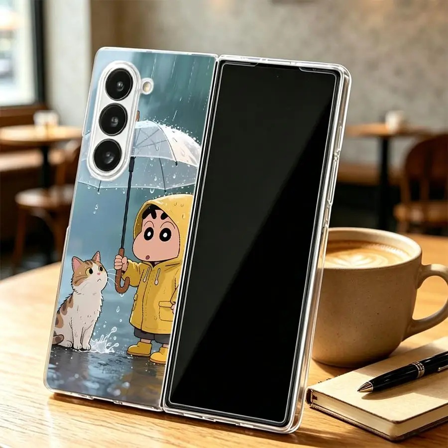 Cat Crayon Design Phone Case - Artistic Back Cover