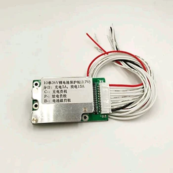 Batteria elettronica per bicicletta Batteria al litio agli ioni di litio 10S 36V 15A 18650 Protezione batteria BMS PCB Board Balance