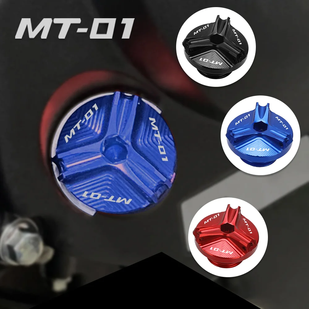 

For Yamaha MT10 MT-10 MT 10 2016-2018 2017 Motorcycle CNC Accessories Engine Oil Cup Cover Oil Filler Drain Plug Sump Nut Cap