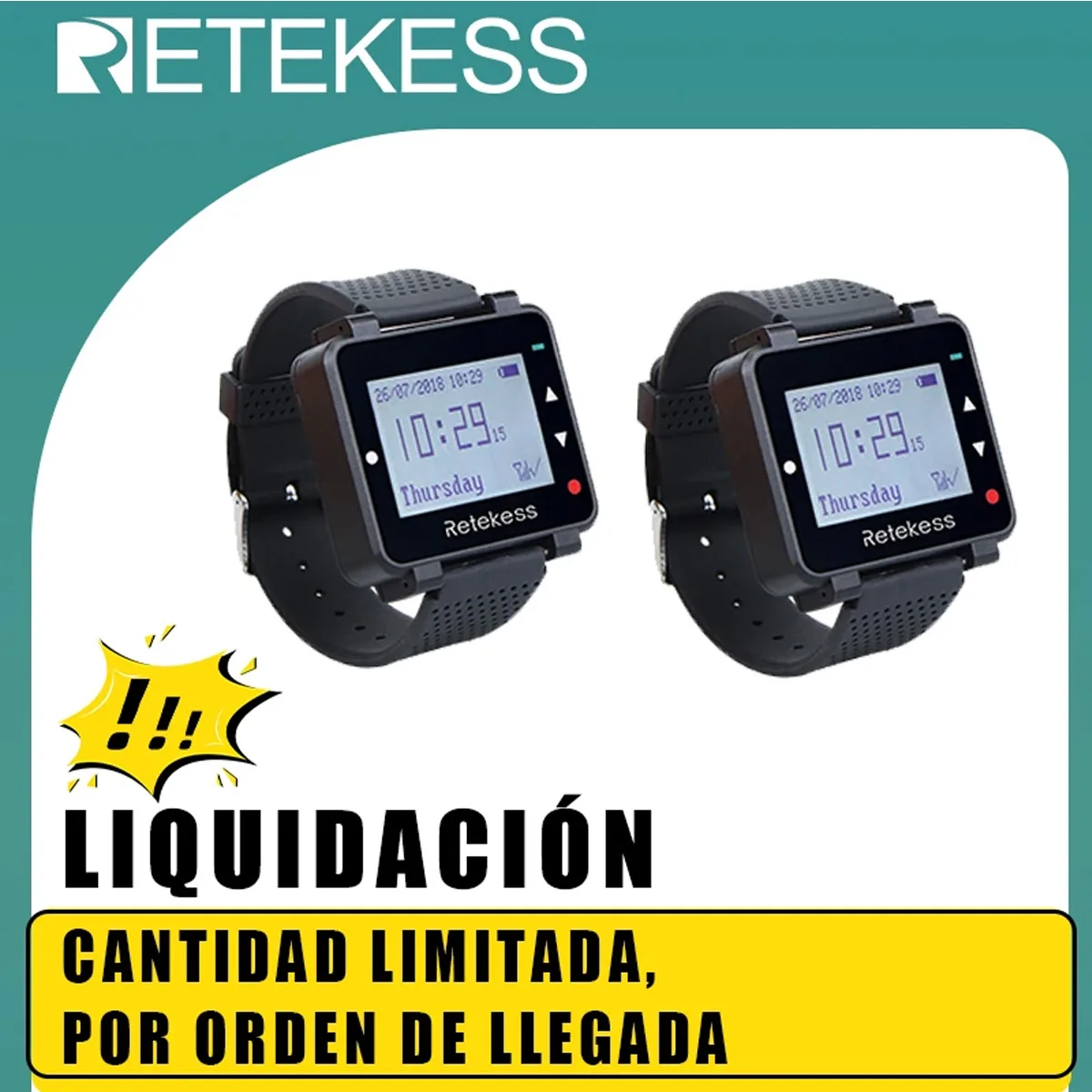 Retekess 2Pcs T128 Restaurant Watch Ricevitori Wireless Cercapersone Cameriere Sistema Di Chiamata 433.92Mhz Per Cafe Bar Hotel Club Fast Food