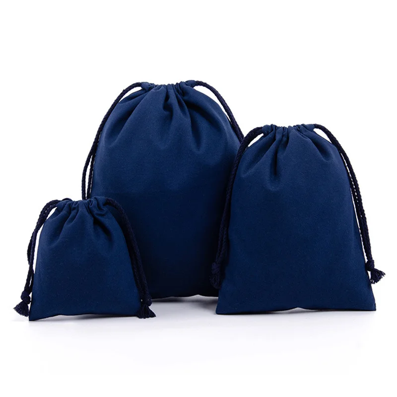 Reusable Cotton Drawstring Bags Fabric Storage Bag for Sundries Fruit Vegetable Kitchen Produce Bags Drawstring Gift Bag Pocket 3