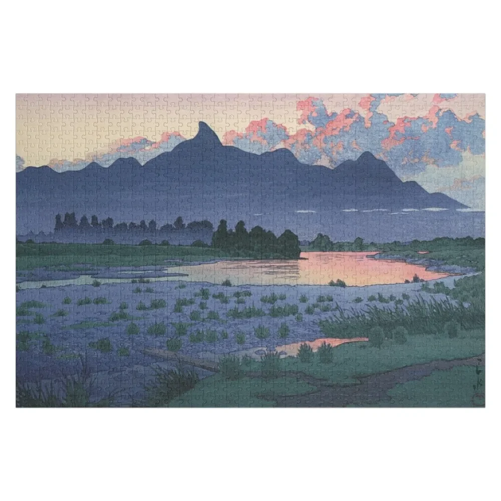 

Shikishima Riverbank in Maebashi by Kawase Hasui Jigsaw Puzzle Custom Gift Wood Name Personalized Toy Custom Wood Puzzle