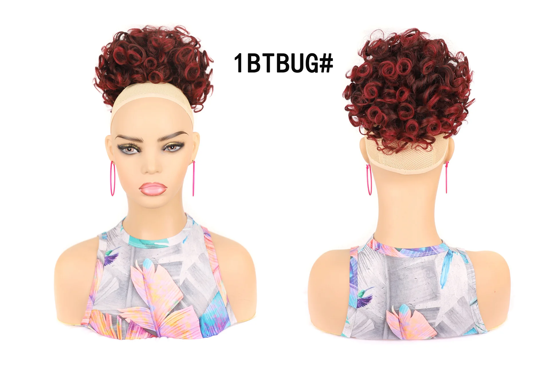 Unordentliches Dutt-Haarteil für Frauen, elastischer Kordelzug, lockere Welle, großer lockiger Dutt, synthetischer Puff-Pferdeschwanz-Verlängerungs-Haar-Chignon – Detail 17