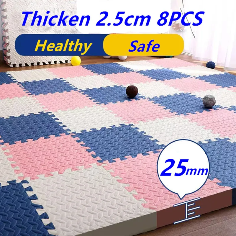 

Tatames Play Mats Thicken 25mm Foot Mat Playmat Baby Puzzle Mat 8PCS 30x30cm Baby Floor Mat Baby Game Mat Baby Mat Puzzle Mat