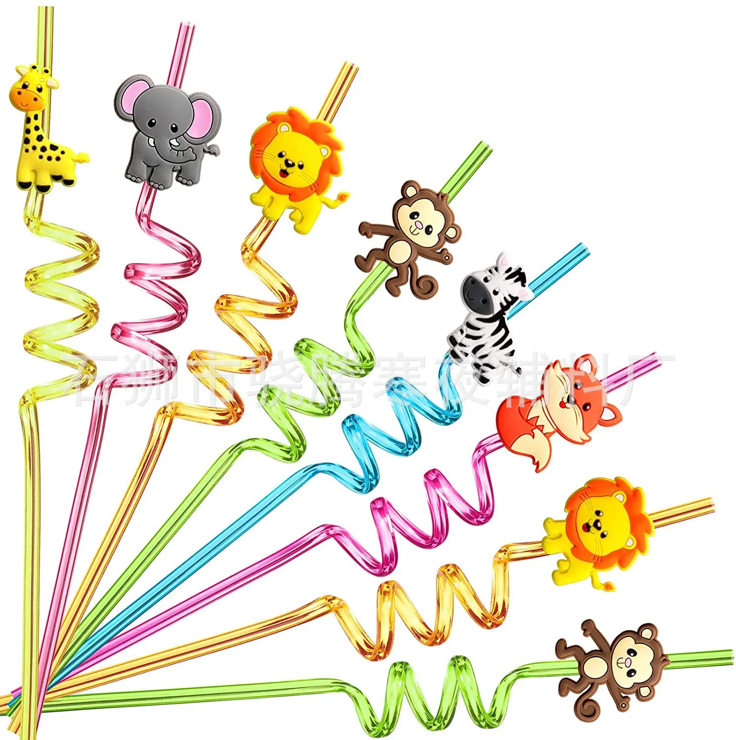 8pcs PVC straws