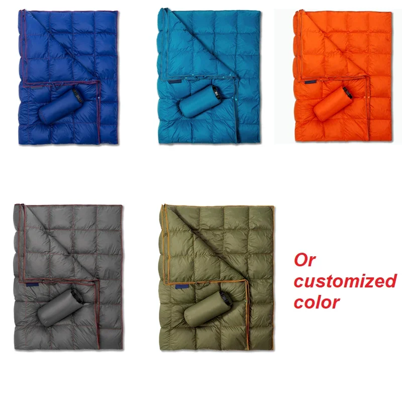ultralight foldable waterproof outdoor camping blanket wearable nylon down blanket